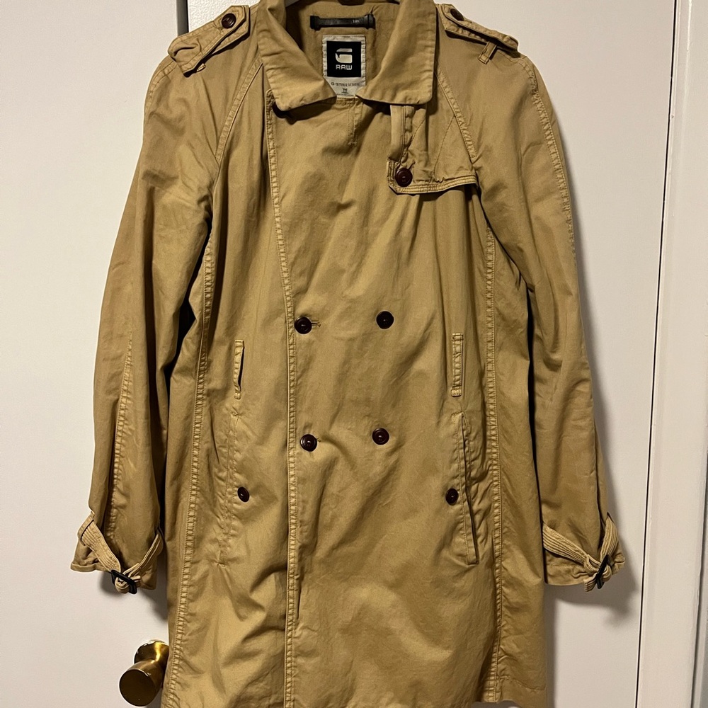 G-Star Tan Trench Coat Women’s Sz Small